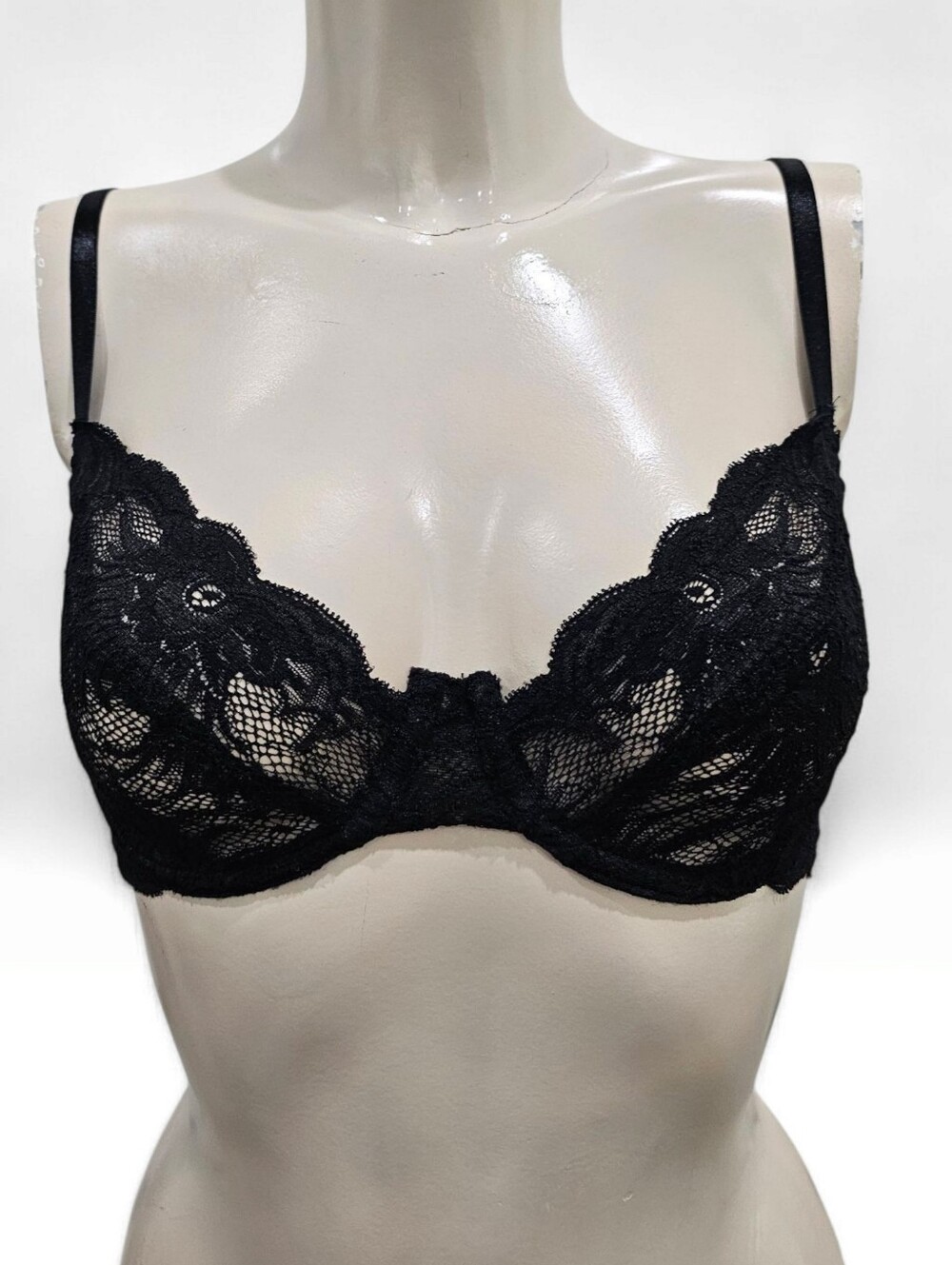 Vintage PARISA By Amir 34C Black Lace Lingerie Bra